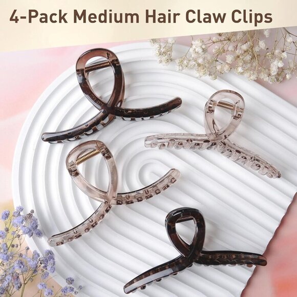 Hair Clips Set Women Medium Claw Hair Clips Non-Slip Strong Hold Casual main image 8